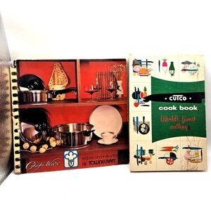 Charming Pair of Vintage Advertising Cookbooks Cutco & Chef's Ware Collectible